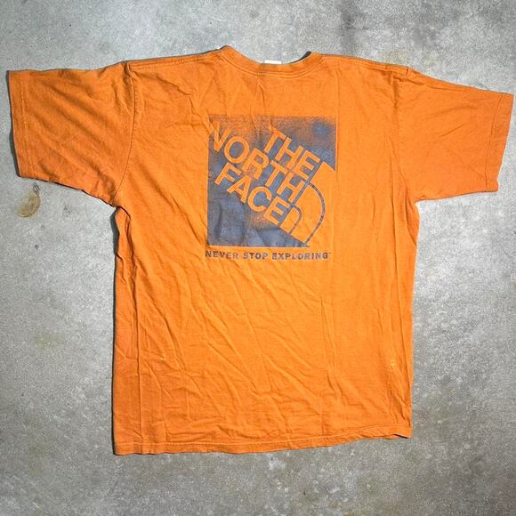 Vintage Y2K The North Face Front and Back Graphic Logo Tee Men Large Faded Shirt - Picture 2 of 3